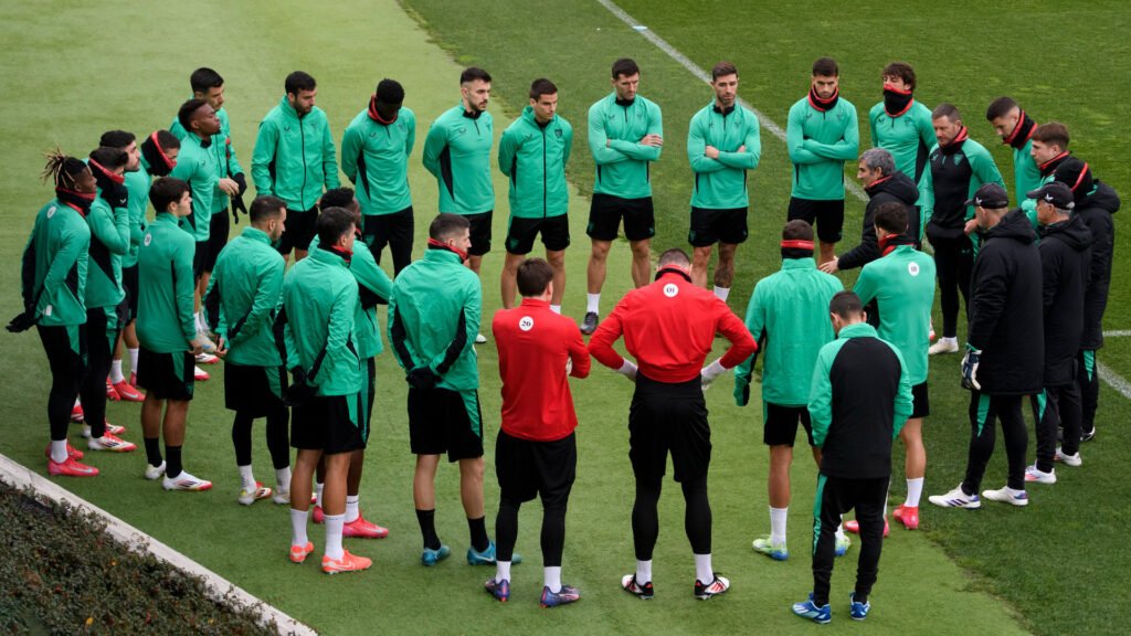 El Athletic Club en el entrenamiento previo al Besiktas