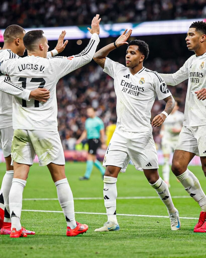 El Real Madrid celebrando un gol