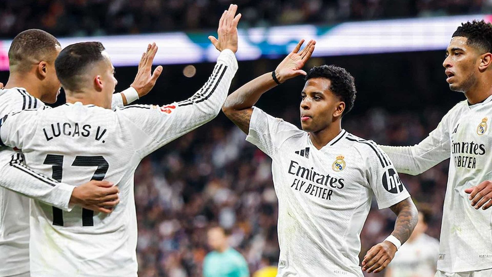El Real Madrid celebrando un gol