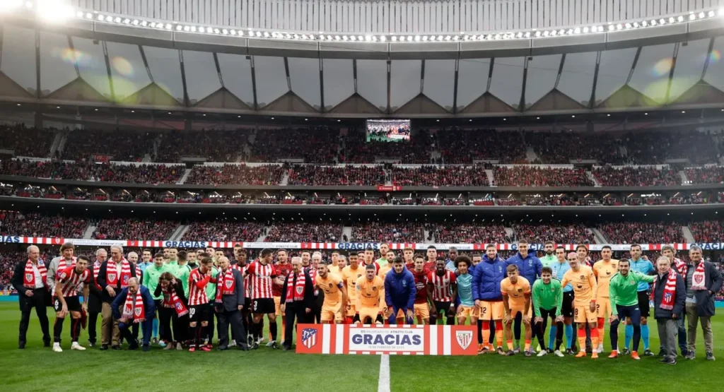 Homenaje del Atlético de Madrid al Athletic Club en el Metropolitano, 2023