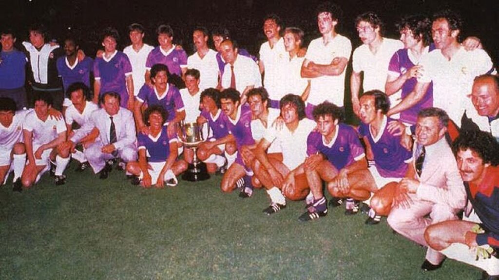 Real Madrid y Castilla posan tras la final de la Copa del Rey 1980 I Vía RTVE