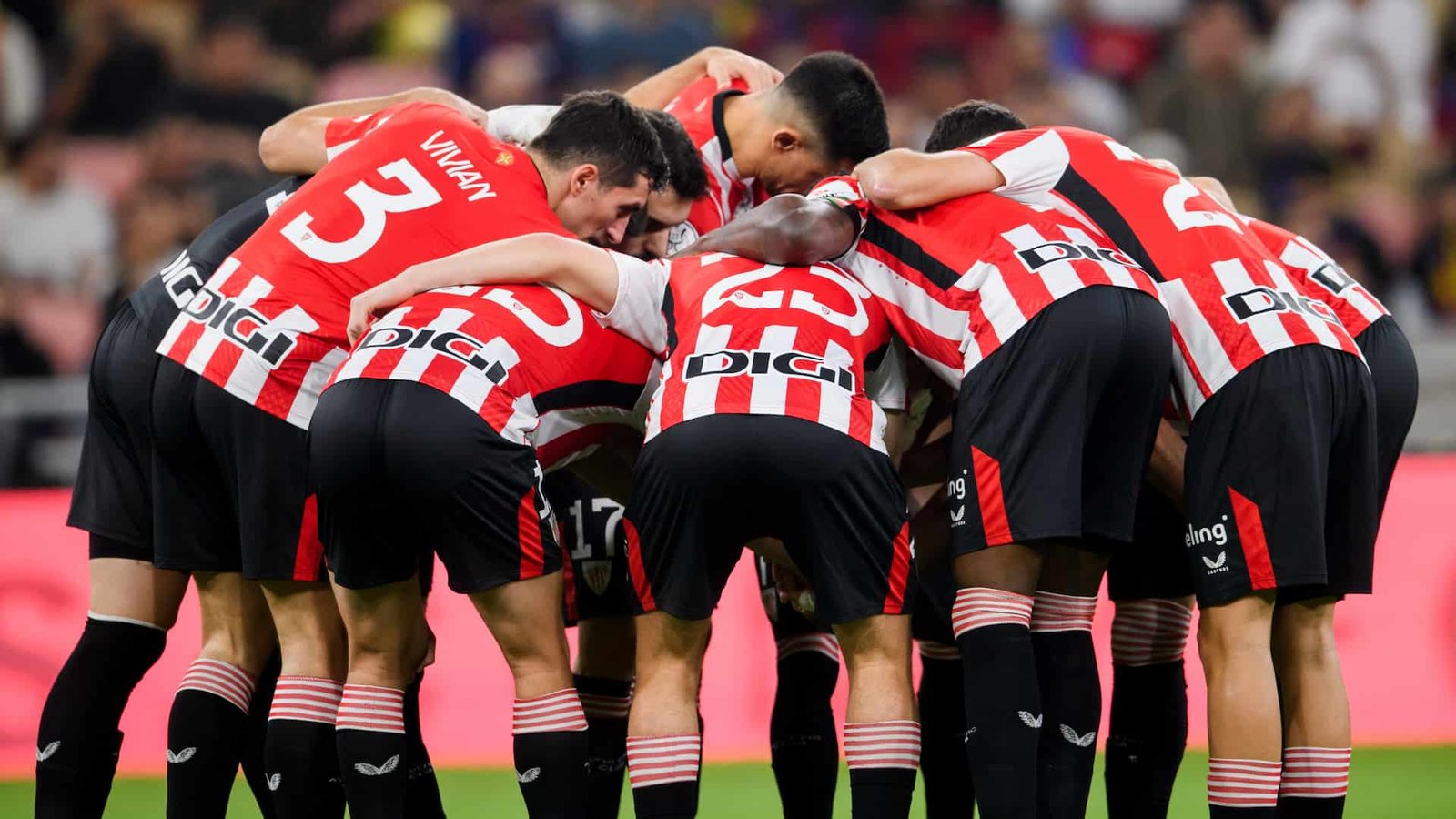 Jugadores del Athletic reunidos antes de un partido.