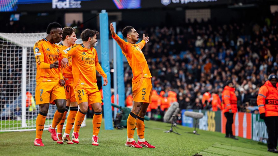 Celebración de Jude Bellingham tras el 2-3 / Vía X/@RealMadrid