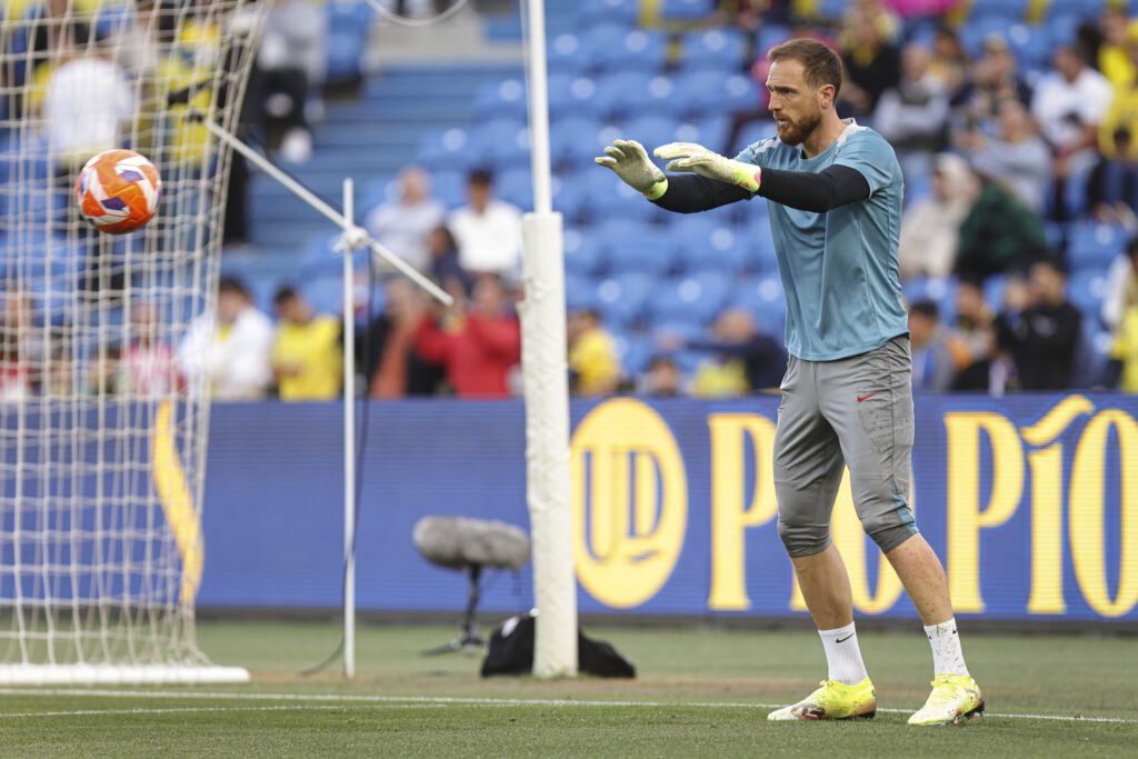 Jan Oblak en el entrenamiento vs UD Las Palmas