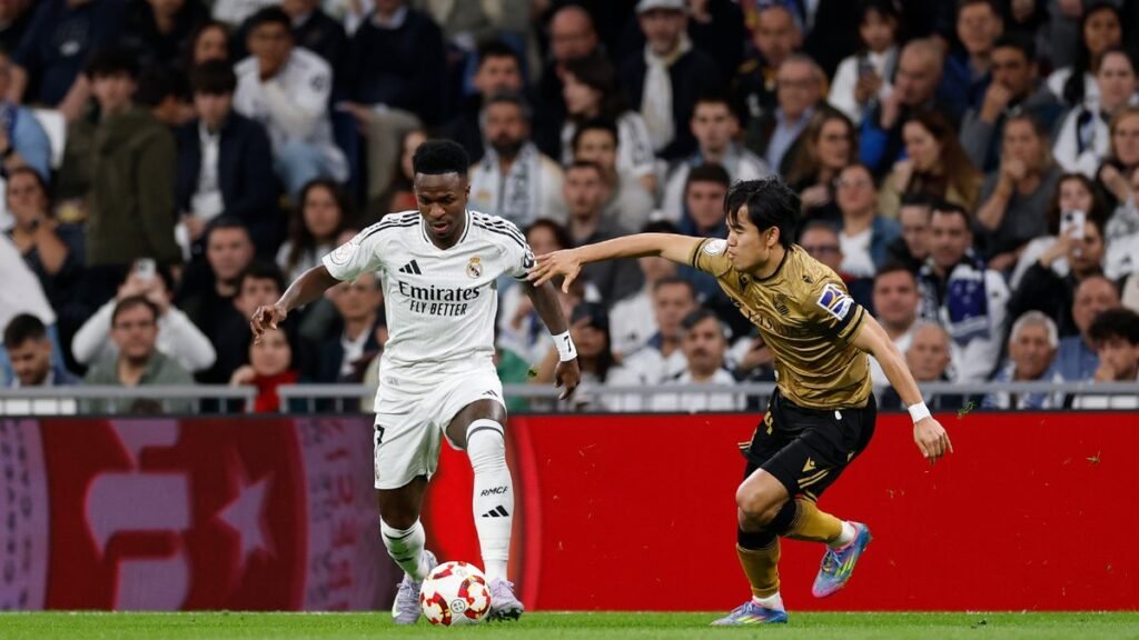 Vinicius JR y Kubo en el partido de vuelta de semifinales / Vía X: @rfef