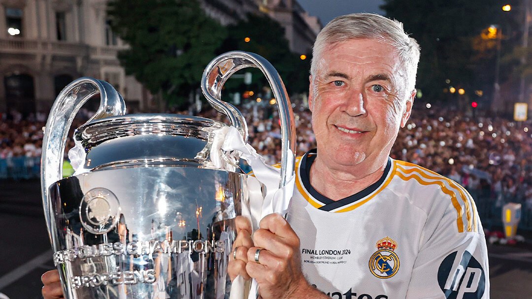 Ancelotti con la 14ª Champions del Real Madrid / Vía/@Realmadrid