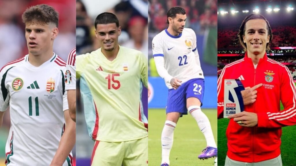 Milos Kerkez, Miguel Gutiérrez, Theo Hernández y Álvaro Carreras
