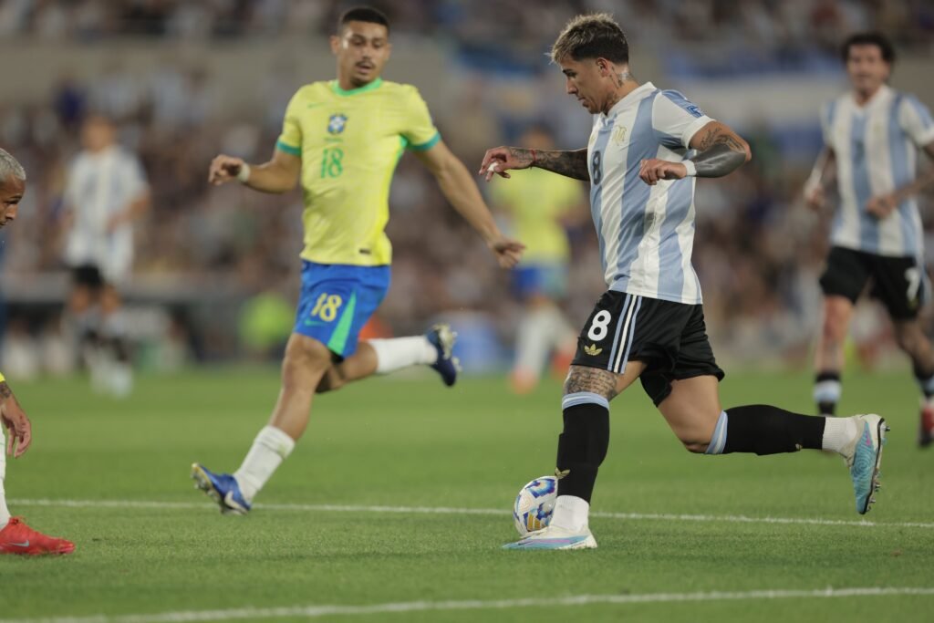 Enzo Fernández con la Selección Argentina.
