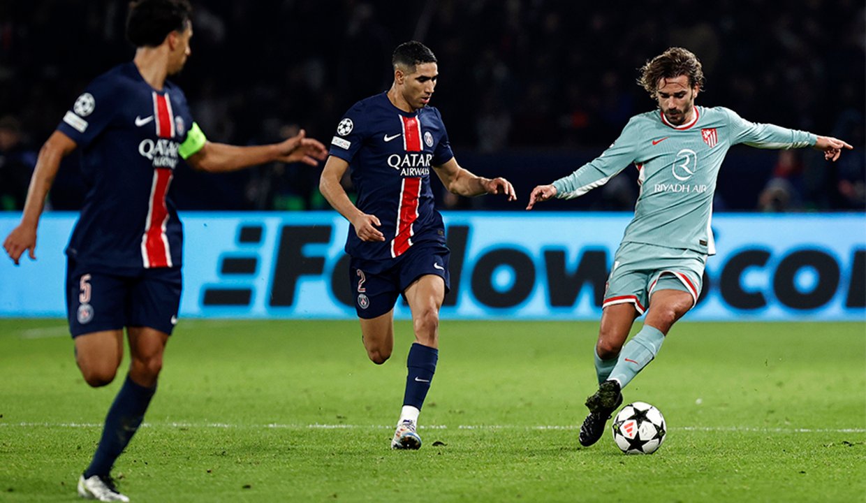 Atletico de Madrid vs PSG. Fuente: Atlético de Madrid
