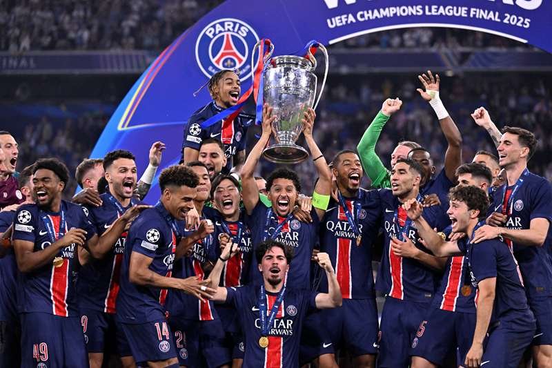 PSG ganando la final de la Champions al Inter de Milan. Fuente: PSG