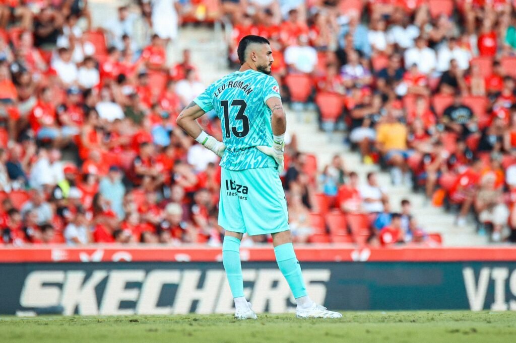Leo Román jugando con el Mallorca en Son Moix.