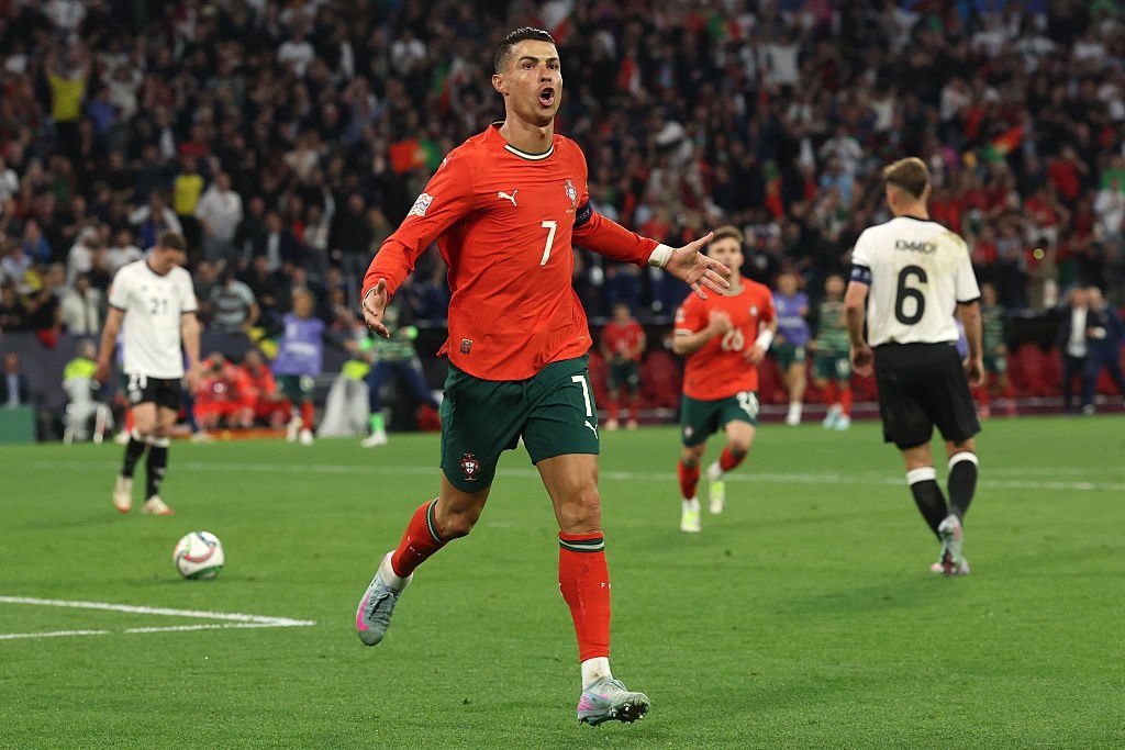 Cristiano Ronaldo celebrando un gol / Vía X/@NationsLeague