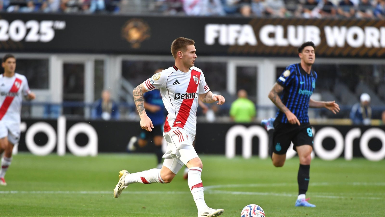 Mastantuono en su último partido con River Plate / Vía X: @RiverPlate