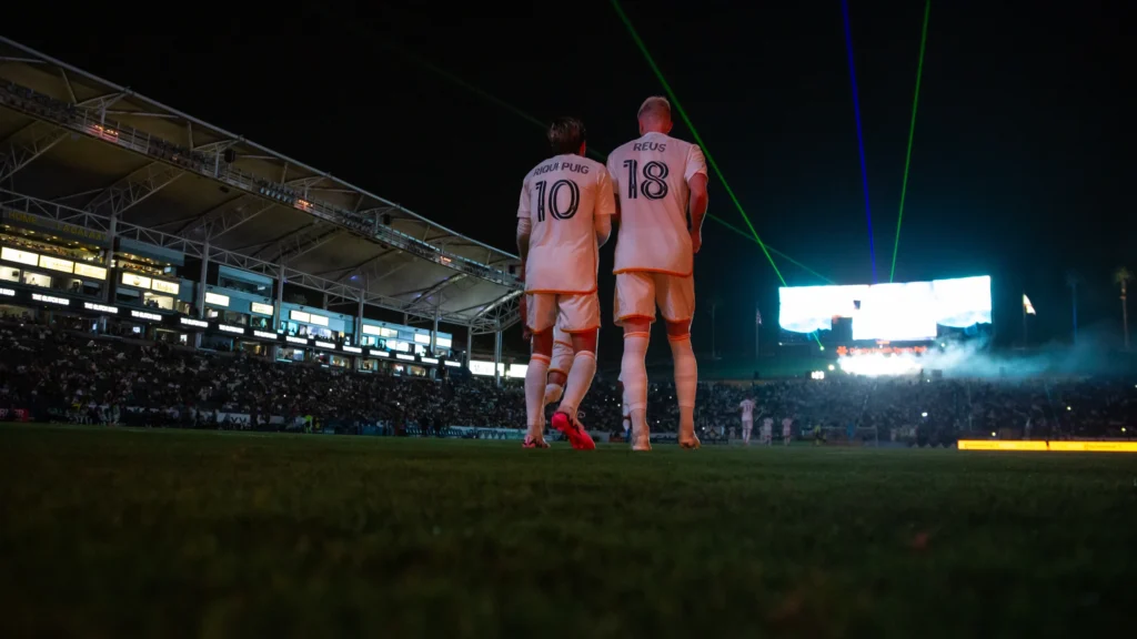 Los Ángeles FC durante su anterior partido en el Mundial de Clubes. Fuente: LA Galaxy