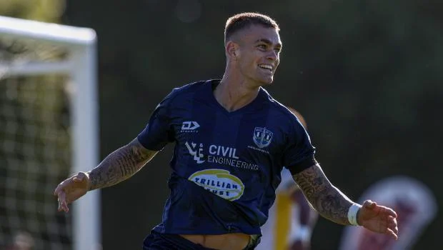 Myer Bevan celebrando un gol. Foto: Auckland City FC