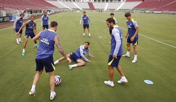 Atlético de Madrid entrenando. Fuente: Atlético de Madrid