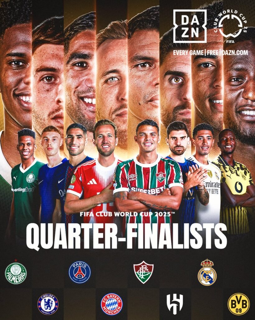 Clasificados a cuartos de final Mundial Clubes 2025 | Vía X.