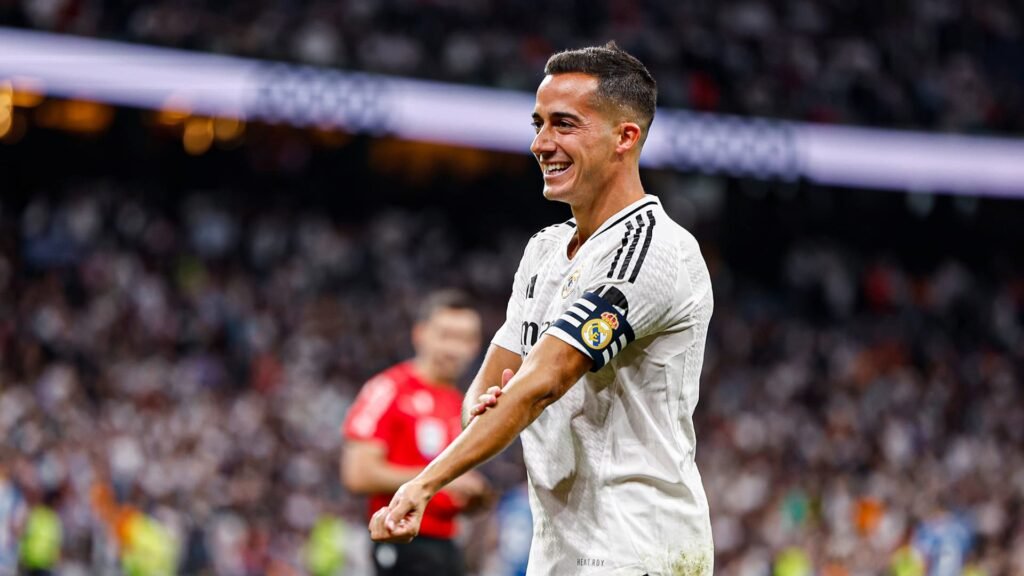Lucas Vázquez en un partido con el Real Madrid / Vía X: @RealMadrid