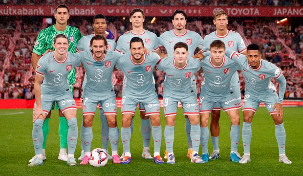 El equipo en el último partido de Liga. Fuente: Atlético de Madrid