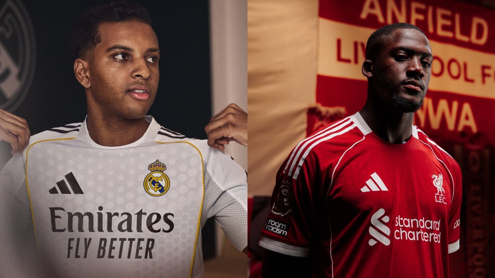 Rodrygo y Konaté / Vía X: @RealMadrid y @LFC