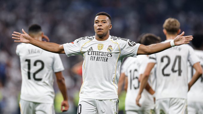 Mbappé celebrando gol / Vía @realmadrid