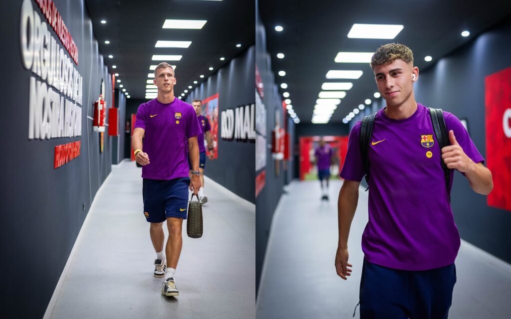 Fermín y Olmo llegando a Son Moix