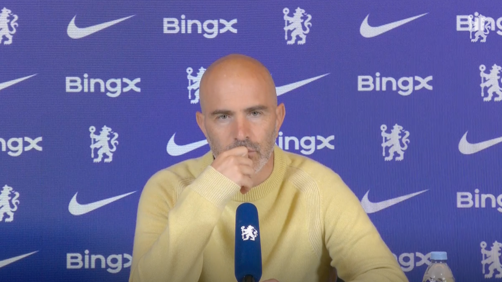 Enzo Maresca en rueda de prensa. Chelsea