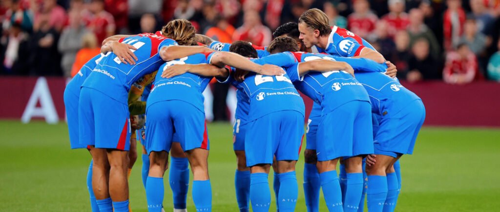 Atlético antes de un partido. Fuente: Atlético de Madrid