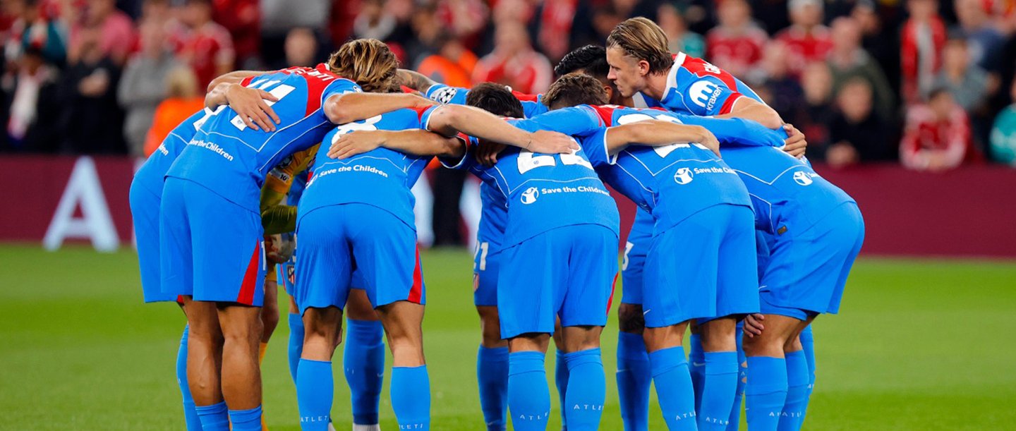 Atlético antes de un partido. Fuente: Atlético de Madrid