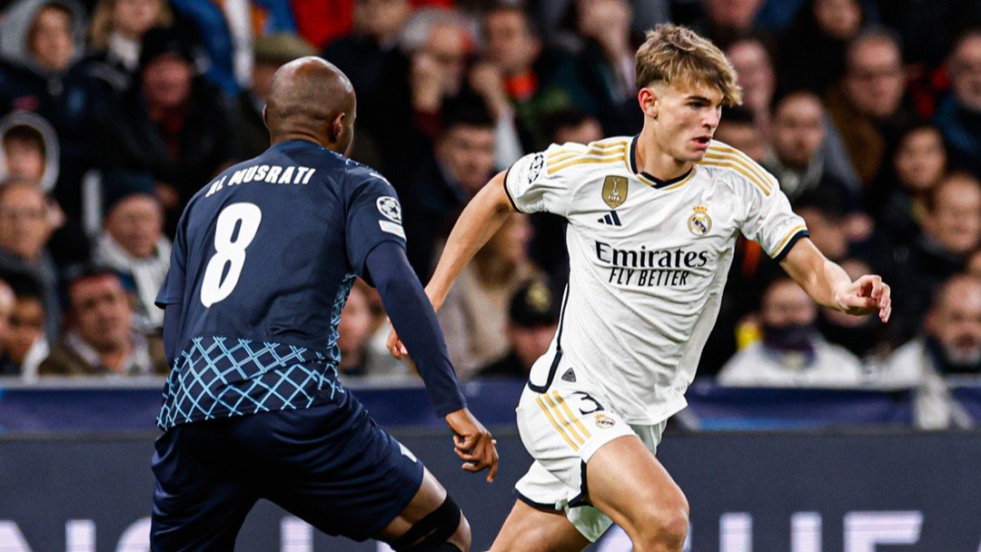 nico paz con el real madrid / vía @realmadrid