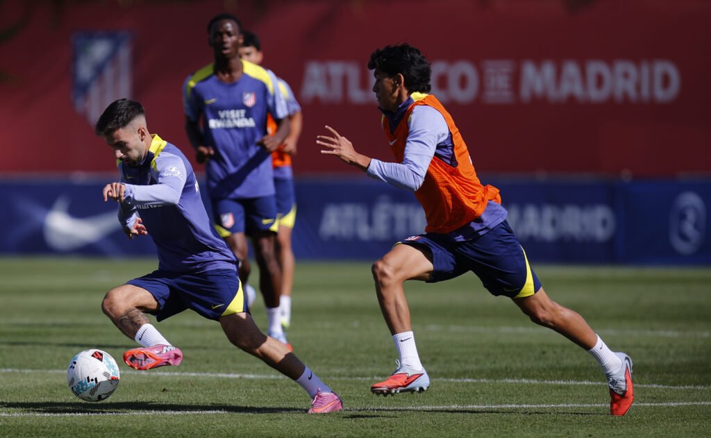 El Atlético entrena en Majadahonda