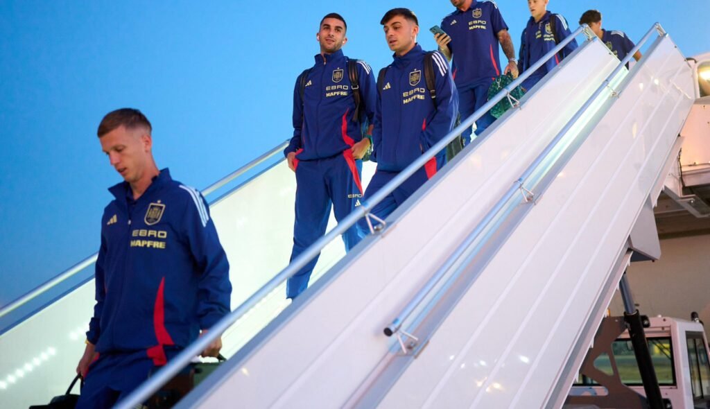 Los jugadores culés llegan a Sofía