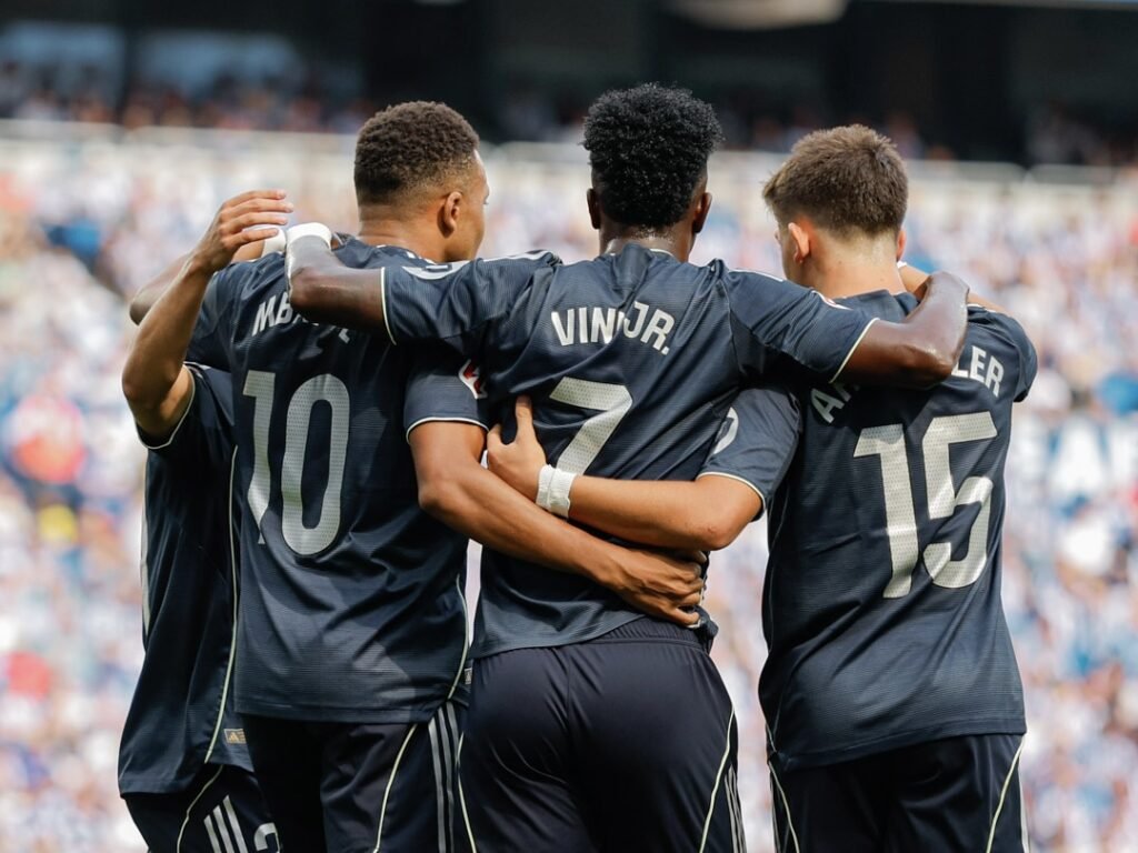 Jugadores del Real Madrid celebrando un gol / Via: X @realmadrid