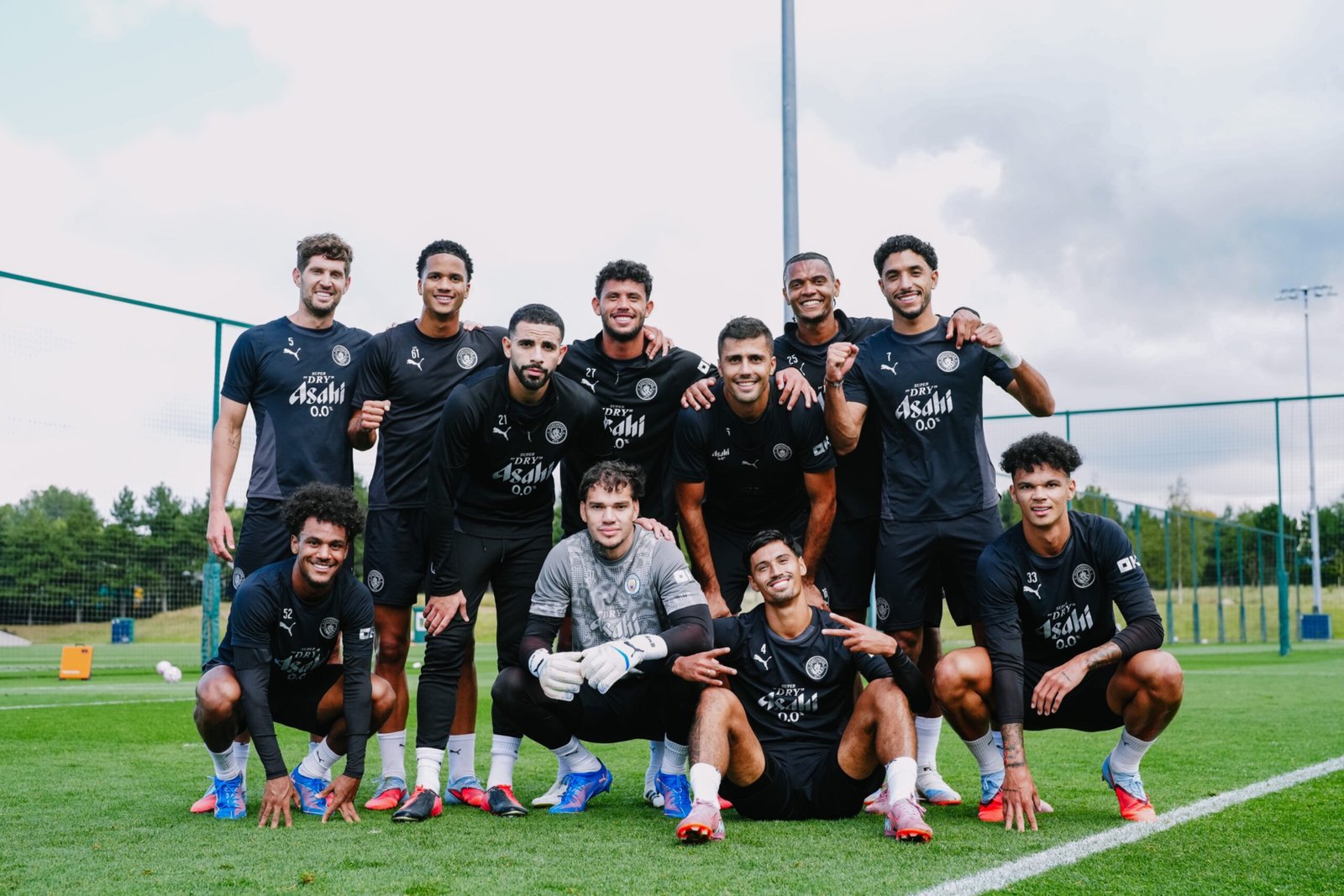 Jugadores del Manchester City entrenando