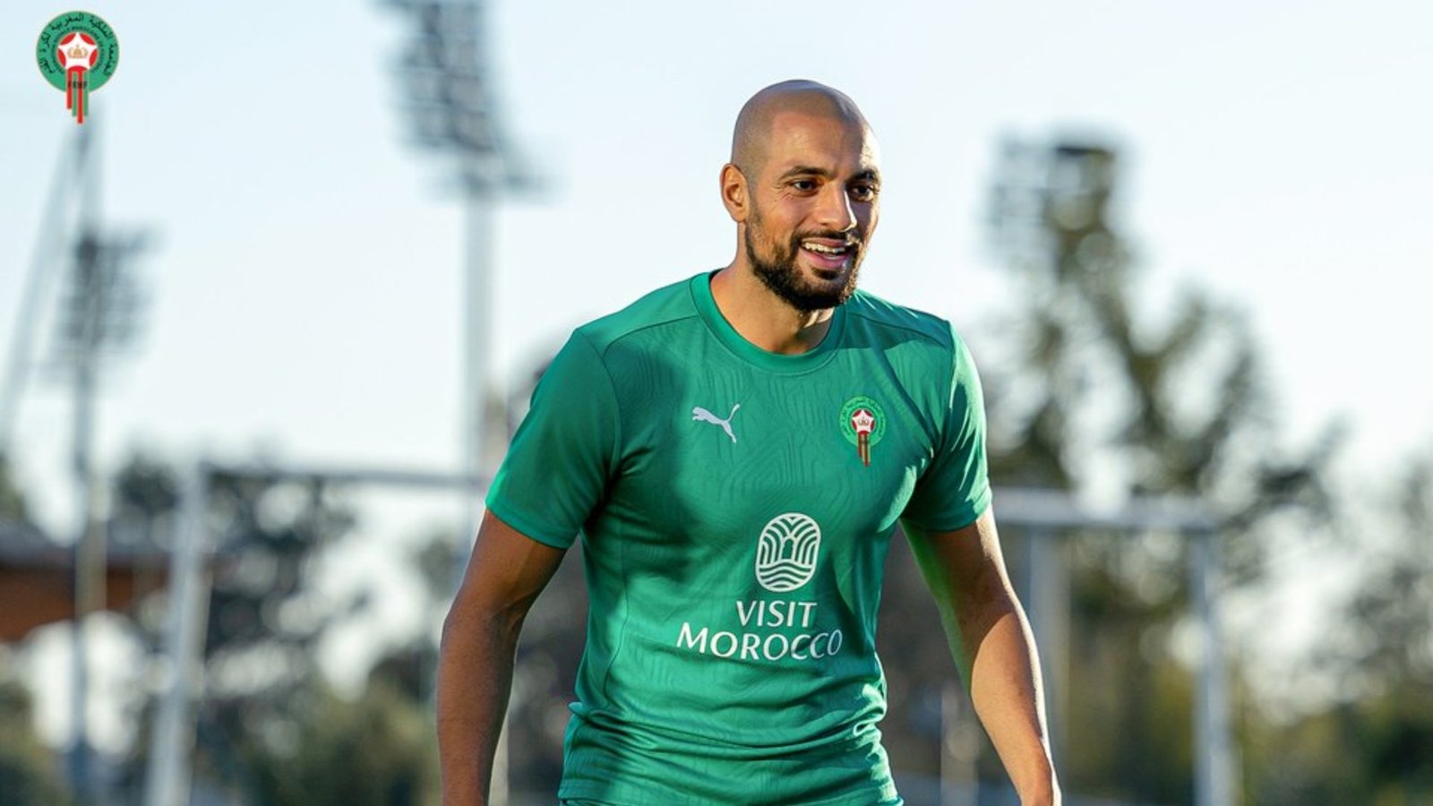 Amrabat, en la concentración con la selección de Marruecos.