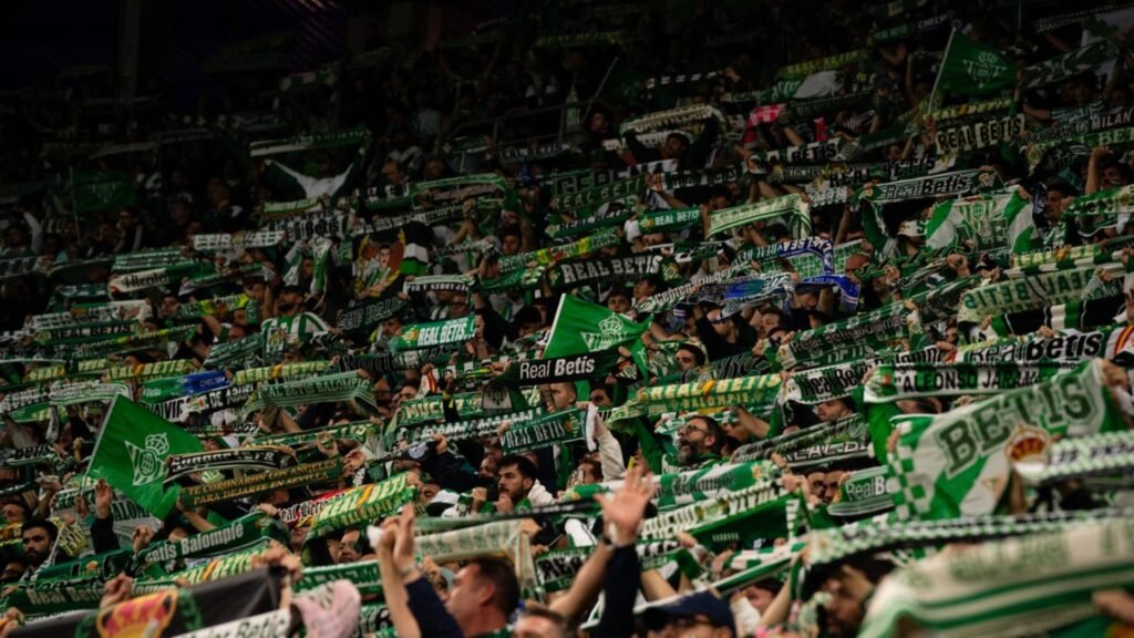 La afición del Betis en un partido.