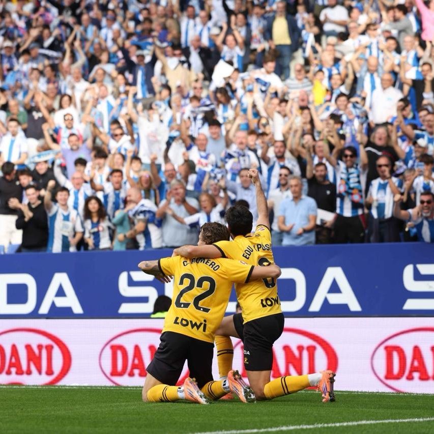 Celebración del gol de Romero