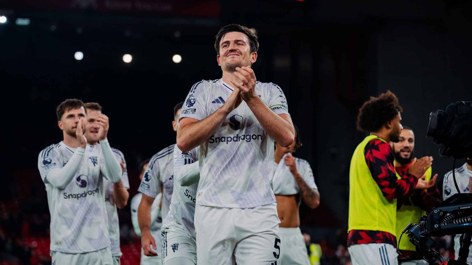 Harry Maguire en la victoria del Manchester United ante el Liverpool. Via: manutd.com