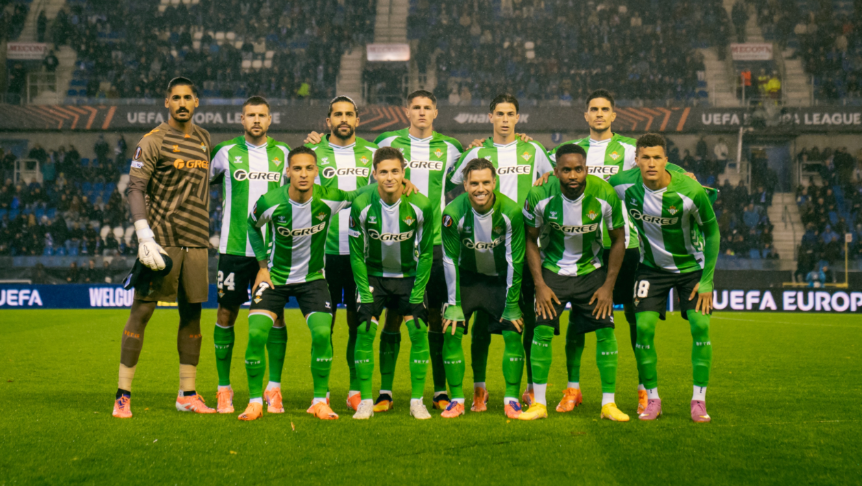 El once inicial del Betis en el partido de Europa League.
