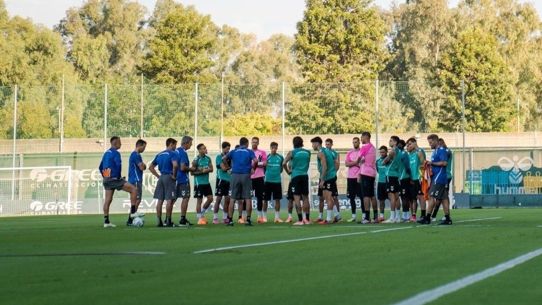El Betis, en un entrenamiento.