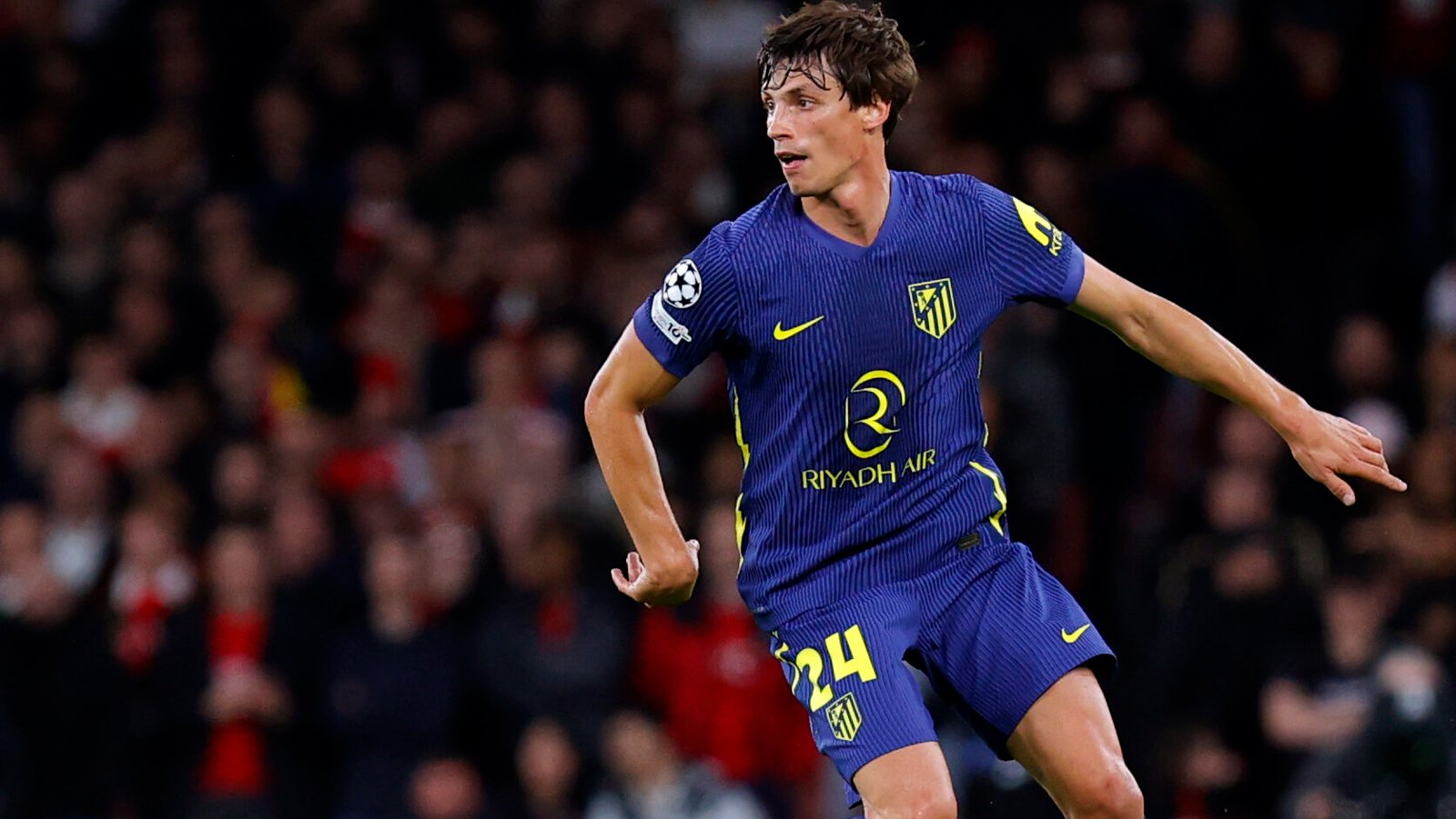 Le Normand, en el partido de Champions frente al Arsenal.