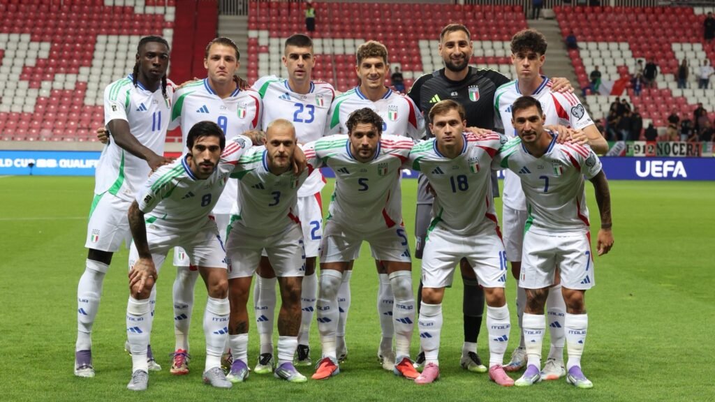 La selección italiana, en el encuentro ante Israel de septiembre.
