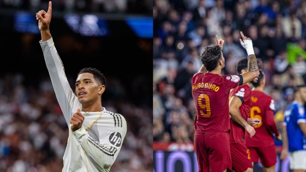 Bellingham y Hugo Duro / Vía X: 2valenciacf y @RealMadrid