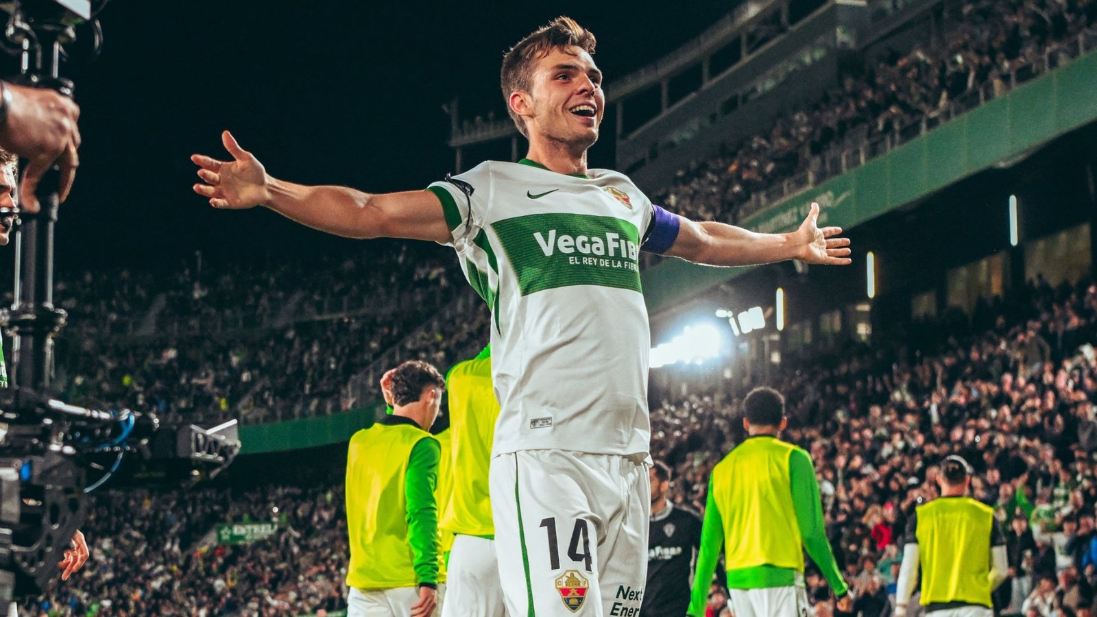 Aleix Febas celebrando el gol ante el Real Madrid / Vía X /@ElcheCF