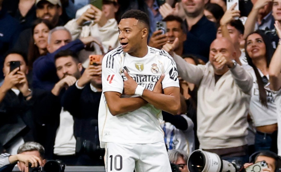 Mbappé celebrando un gol / Via: X @realmadrid