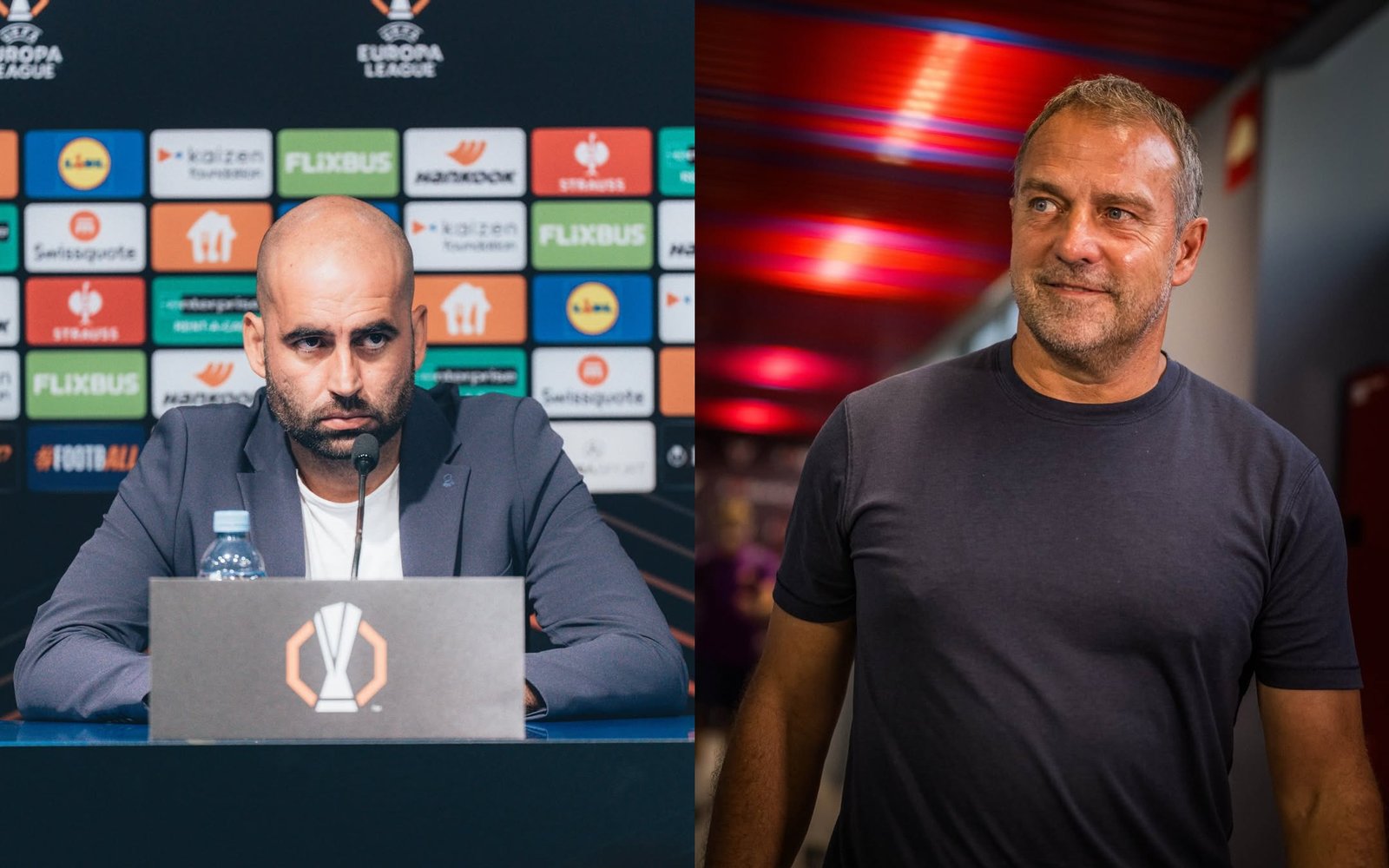 Giraldez y Flick, entrenadores del Celta y del Barça