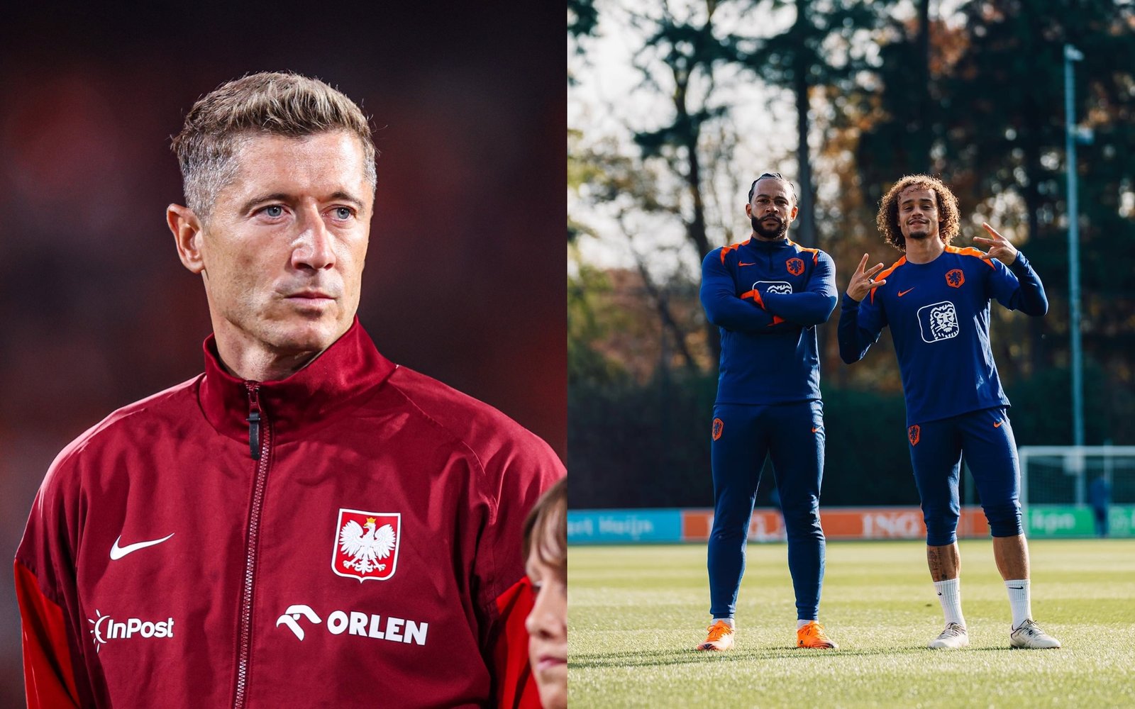 Lewandowski, Depay y Xavi Simons, previo al Polonia - Países Bajos