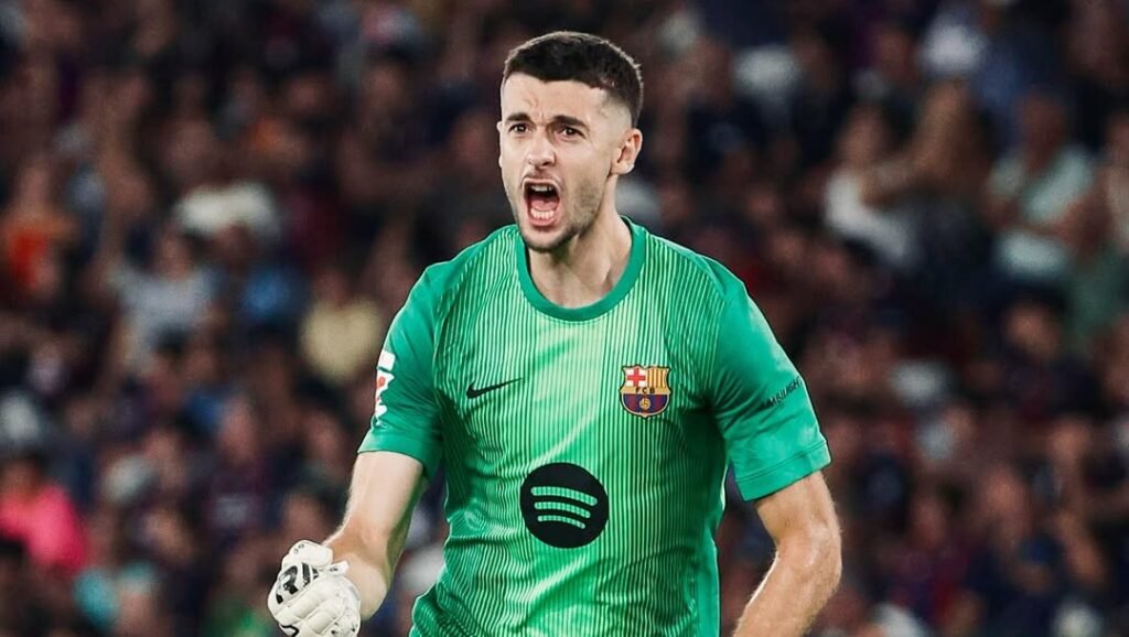 Joan García con la equipación del Barcelona