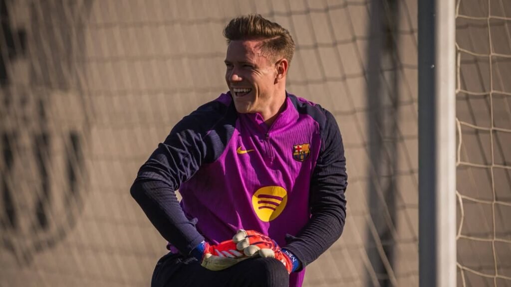 Ter Stegen en el entrenamiento