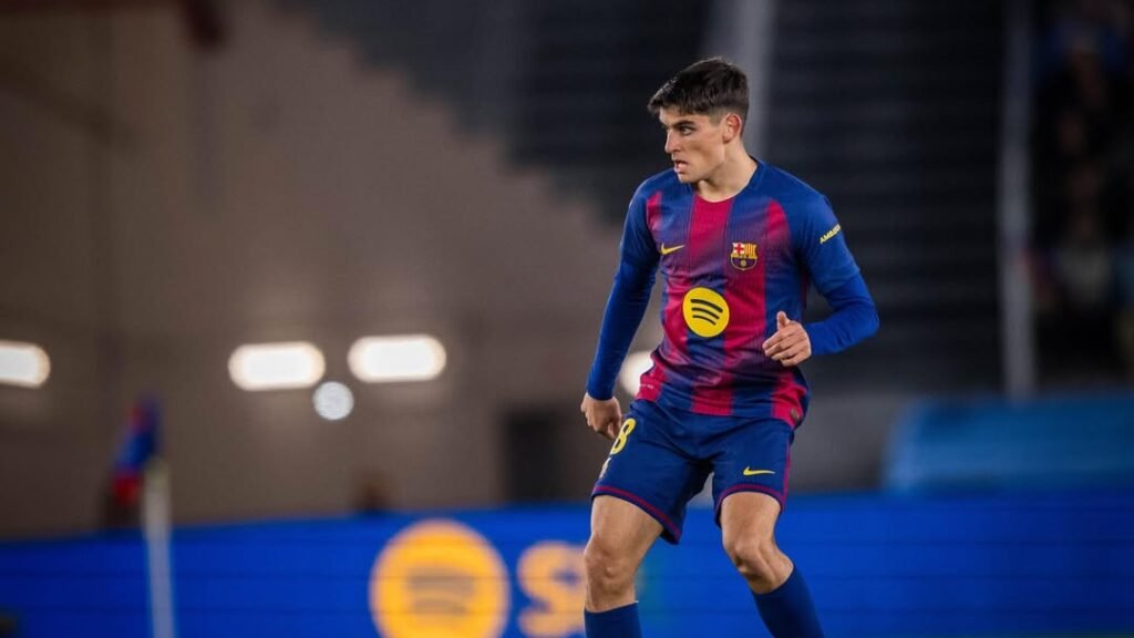 Gerard Martín con la camiseta del Barcelona